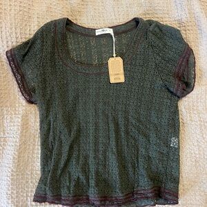 Women’s Green Lace Top